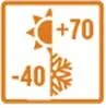 температура эксплуатации - минус 40 плюс 70