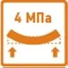 прочность при изгибе - 4 МПА